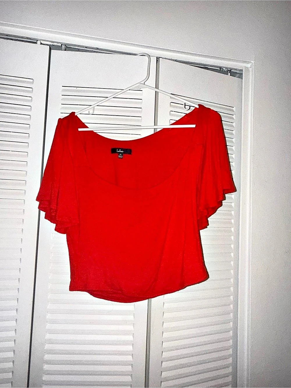 Lulus Red Short Sleeve Top Size Medium Like New